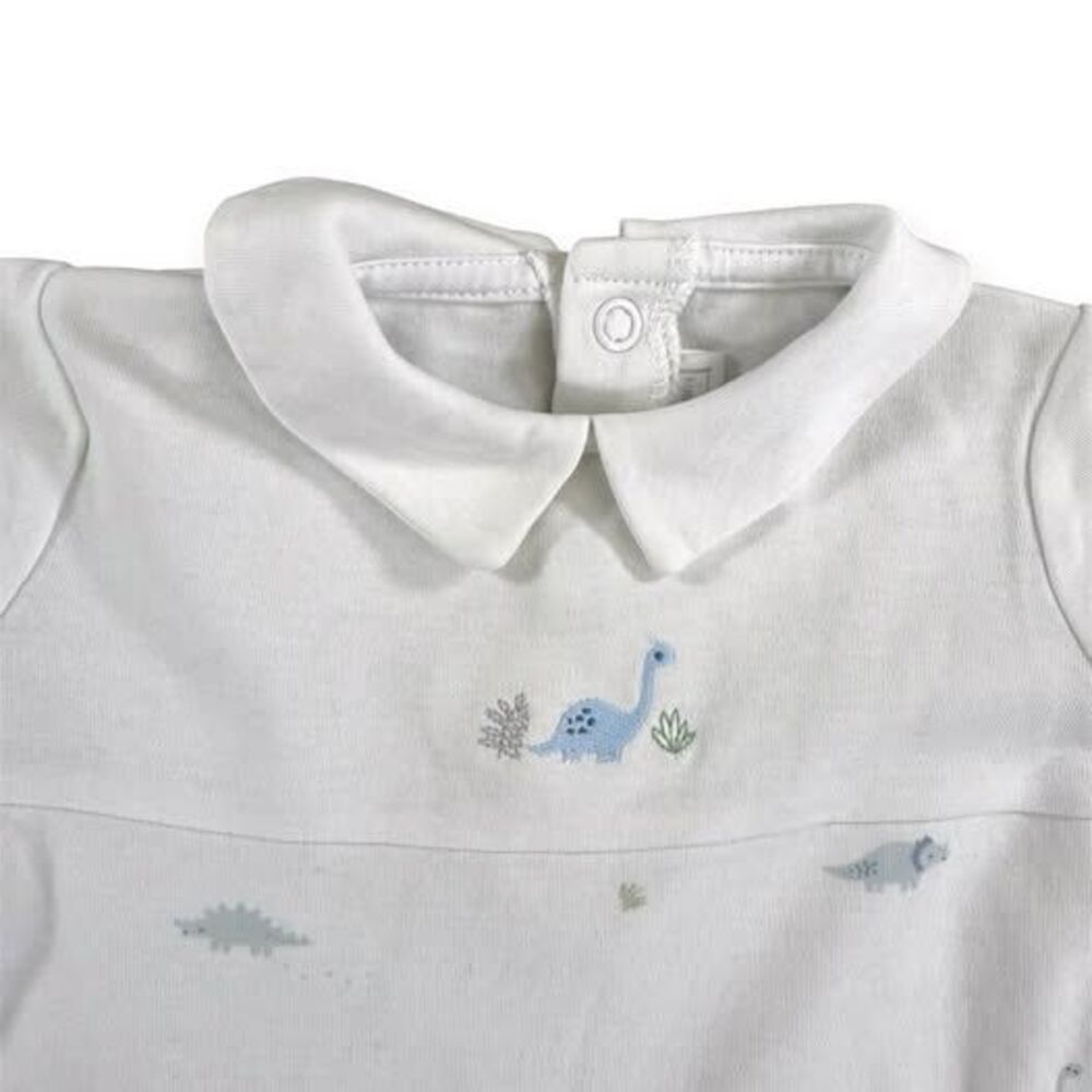 The Little White Company London Baby Dinosaur Footie Pajamas | 3-6 Months - Picture 2 of 5